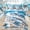 White Blue, variant on Erosebridal Coastal Flowers Palm Tree Twin Bedding Sets 7-Piece For Teens,Boys Girls Ocean Beach Sunset Bedding Comforter Set,Microfiber Bedroom Decor