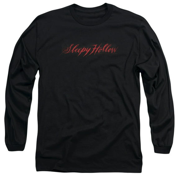Sleepy Hollow Logo Long Sleeve Adult 18/1 T-Shirt Black