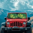 thumbnail image 4 of Psesaysky Green Tropical Monstera Car Windshield Sun Shade, Foldable Car Sunshade Windshield for Front Window, Fit for SUV,Off-road Vehicle，Automotive Interior Sun Protection, 4 of 7