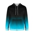 thumbnail image 3 of Turilly Hoodies for Men Zip Up Casual Fashion Zipper Gradation Print Long Sleeve Tops Mens Hooded Sweatshirts Hoodie, 3 of 3