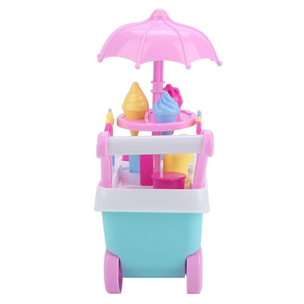 Fosa Children Candy Cart Toy Ice Cream Cart Simulation Mini Trolley Toy Supermarket Candy Ice Cream Cart Set With Light