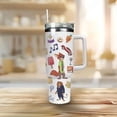 thumbnail image 6 of YARNIX Zootopia 40oz Tumbler, Judy And Nick Tumbler, Animal Characters Tumbler, Gift For Fans, Black - Clear lid, 6 of 7