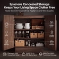 thumbnail image 6 of Dayalane 31" Modern Sideboard Buffet Cabinet with Storage, Arched 2 Doors Entryway Accent Cabinet, Walnut Wooden Coffee Bar Station Credenza TV Media Console for Living Room, 6 of 11