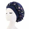 thumbnail image 4 of UDIYO 3 Pcs Silk Satin Bonnet Hair Caps 12inch Diameter Large Sleeping Satin Bonnets with Comfortable Flower Band - High Density Satin Bonnets for Women Braids Curly Night Caps, 4 of 8