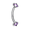 Dark Purple, variant on Curved Barbell 16G Internally Threaded 316L Surgical Steel Rook Earring Eyebrow