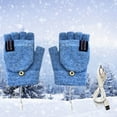 thumbnail image 3 of Limited Time Deal karymi USB Heating Gloves Winter Heated Mittens Warm-sided Heating Half Hands USB Heating Gloves Students and Women Anti-Slip Ski Hand Gloves Birthday Gifts for Men, 3 of 4