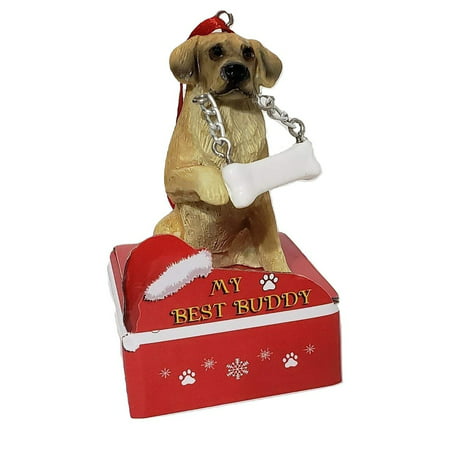 E&S Pets My Best Buddy Golden Retriever with Bone Christmas