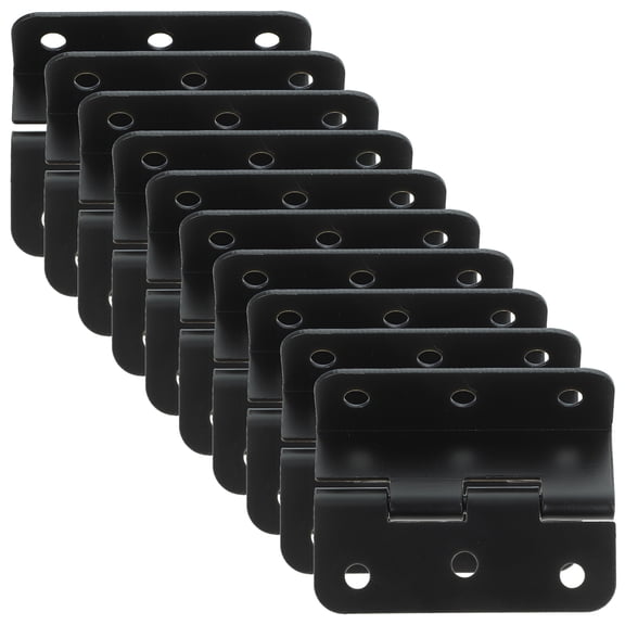 10 Pcs Cabinet Hinges Piano Piece Metal Door Black Window Cupboard Iron