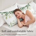 thumbnail image 5 of Eucalyptus Body Pillow Covers, Sage Green Brown Leaf Boho Minimalist White Soft Throw Pillow Cases with Invisible Zipper, Decorative Pillowcase Pillows Protectors for Sofa Bed Couchair 20"x54", 5 of 9