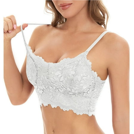 YEJIMAN Women Plus Size Vest Crop Wire Bra Lingerie Sexy V Neck Underwear Lingerie Without Chest Pad S3XL  Gray Cotton Underwear For Women Seamless  Nylon Spandex No Show Underwear For Women