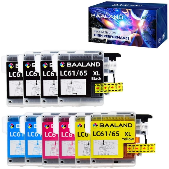 BAALAND Compatible Ink Cartridge Replacement for Brother LC61 LC-61 LC61BK LC61C LC61M LC61Y for Brother MFC-495CW,