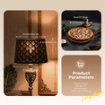thumbnail image 6 of Medium Lamp Shades Set of 2,SWAIFDEE Drum Metal Lampshades for Table Lamp and Floor Light,10x12x8 inch,Spider, 6 of 7