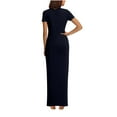thumbnail image 3 of Jalioing Summer Maxi Dress for Women Short Sleeve Crew Neck Casual Long Dress Bodycon T Shirt Dresses, 3 of 5