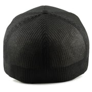 Flexfit Fitted Mesh Big Trucker Hat (Navy)