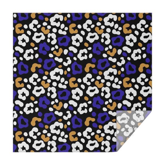 Leopard Print Square Tablecloth 42x42in(107x107cm) – Waterproof Polyester Printed Table Cover, Wrinkle Resistant & Washable for Kitchen Dining Picnic Party Decor