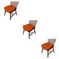 thumbnail image 4 of Advancent Silla de tela de lino de estilo chino transpirable y respetuosa con el medio ambiente No.13- Naranja Type1 NO1, 4 of 6