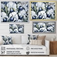 thumbnail image 4 of Designart "Monochrome Serenade: Irises" Irises Floater Framed Canvas Wall Art, 4 of 5