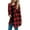 Red, variant on IROINNID Discount Plus Size Cardigan for Women Plaid Loose T-shirt Long Sleeves Blouse Cardigan Coat,Black