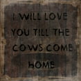 thumbnail image 2 of Lewis, Sheldon 12x12 Gold Ornate Wood Framed with Double Matting Museum Art Print Titled - Cows Come Home, 2 of 4