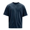 thumbnail image 6 of Men's Corduroy Crew Neck Short Sleeve T-Shirt, Loose Fit Casual Summer Textured Top, Fashion Streetwear M, 6 of 6