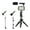 Color:black, variant on Portable Travel Shooting Beauty Phone Stand Microphone Fill Light-Black/ Blue/ Red Phone Tripod Adjustable Camera Stand