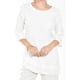 thumbnail image 4 of Blusa de lino corte asimetrico Roman Fashion /Juvenil, 0340 (Blanco) blanco M, 4 of 5