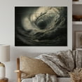 thumbnail image 2 of Designart "Tempestuous Dance Grey Storm III" Landscapes Print on Natural Pine Wood, 2 of 5
