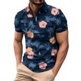 thumbnail image 1 of Men's Golf Shirt Casual Sports V Neck Ribbed Collar Short Sleeve Fashion Casual Solid Color Plain Spring & Summer Regular Fit 3XL, 1 of 5