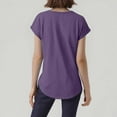 thumbnail image 4 of Endives Women's Short Sleeve T Shirts Casual Solid Color Tops Basic Loose Crew Neck Pullover Tee, 4 of 8