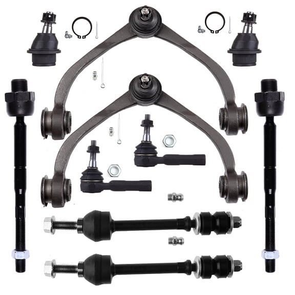 ECCPP 10pcs Upper Control Arm Inner Tie Rod End Outer Tie Rod End Sway Bar End Link Lower Ball Joint fit for 2005-2010 For Dodge Dakota 2006-2009 For Mitsubishi Raider