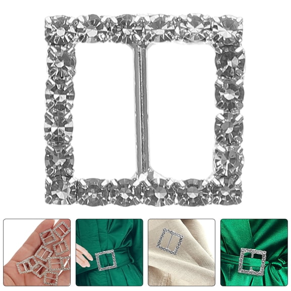 FRCOLOR 20Pcs Rhinestone Scarf Buckle Rings Shawl Buckle Fashion Scarf Rings Women Clothing Jewelry