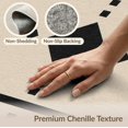 thumbnail image 6 of ODIKA 3'x5' Washable Throw Rug Stain Resistant, Low Profile, Non-Slip Beige Black Geometric Symmetry Accent Design Elegant Contrast with Bold for Entryway, Kitchen, Mudroom, 6 of 7