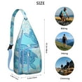 thumbnail image 3 of Waterproof Sling Backpack for Women – Lightweight Crossbody Chest Bag with Adjustable Strap for Travel & Outdoor – Hawaiian Sea Turtle Print, Tropical Ocean Marine Life Design, 3 of 4