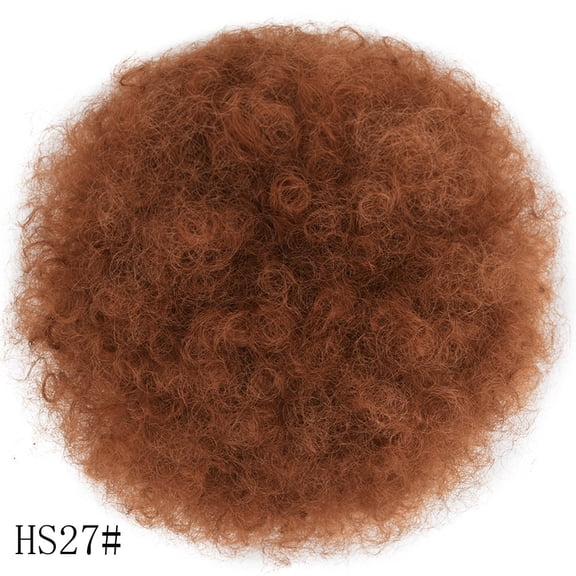 XmhyTop Puff Drawstring Ponytail Hairpiece, 2Pcs Short Synthetic Kinky Curly Bun Updo Extensions, Versatile Hair Accessories for Daily & Party Hairstyles, S27#