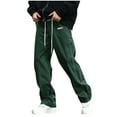 thumbnail image 2 of HOMADLES Mens Sports Sweatpants Elastic Waist Straight Leg Sweatpants Drawstring with Pocket Sweatpants Army Green XL, 2 of 6