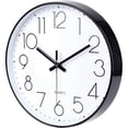 thumbnail image 2 of Reloj de pared moderno de 30 cm, de cuarzo, silencioso, funciona con pilas, redondo, decorativo, para oficina, aula, escuela, 2 of 5