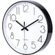 thumbnail image 2 of Reloj de pared moderno de 30 cm, de cuarzo, silencioso, funciona con pilas, redondo, decorativo, para oficina, aula, escuela, 2 of 5