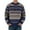 Navy, variant on Retro Jacquard Knit Sweater Men Winter Striped Graphic Sweater Color Navy Size M