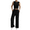 Black, variant on Women Casual Outfit Set Solid Color Top Tank Pants Comfy Lounge Wear Everyday Versatile Set S-XL
