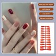 thumbnail image 2 of Qarigey Uñas postizas largas, manicura de uñas Multicolor a presión, manicuras pequeñas de moda para el hogar, puntas de cubierta completa Juegos de manicura naranja 1, 2 of 5
