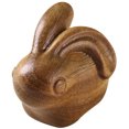 thumbnail image 1 of Wood Rabbit Charm Rabbit Hanging Ornament DIY Key Charm Zodiac Wood Rabbit Craft, 1 of 7