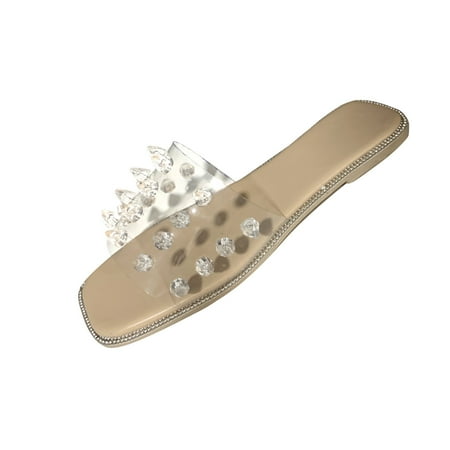 

Inkach New Style Flat-Bottom Nail Slippers Female Color Beach Sandals and Slippers