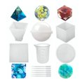 thumbnail image 2 of Silicone Mold Flexible Fine Workmanship DIY Silicone Mold with Measuring Cup Straws, 2 of 14