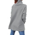 thumbnail image 2 of Pulls Oversize Col Roulé pour Femmes 2034 Automne Manches Longues Chauve-Souris Renversé Ourlet Tunique Pull Pull en Tricot Tops, 2 of 3