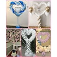 thumbnail image 3 of YALLOVE Gold Heart Shape Balloon Arch Stand, 7.5Ft x 4Ft Height Adjustable Metal Heart Shaped Backdrop Frame, 3 of 7