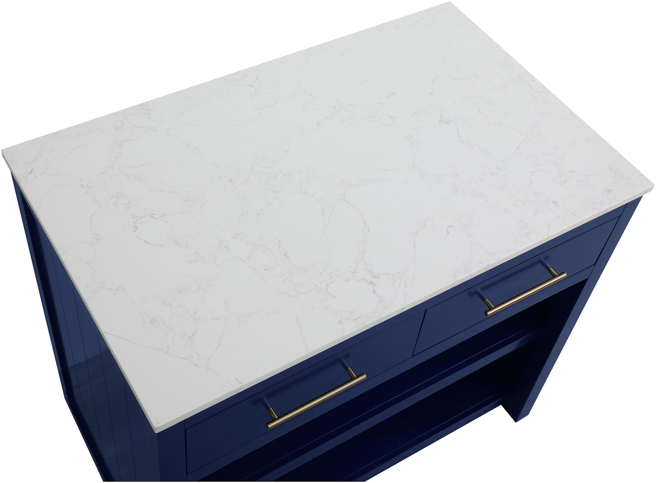 Elegant Kitchen and Bath 42 inch Kitchen Island in White