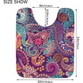 thumbnail image 6 of Coolnut Paisley Floral High Absorbent U-Shaped Contour Toilet Rugs Machine Washable,24"x20", 6 of 7