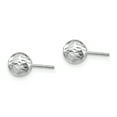 thumbnail image 2 of 14K White Gold Madi K Diamond Cut 6M Ball Post Earrings, 2 of 2