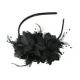 thumbnail image 4 of Unique Bargains 1 Pc Headband Flower Feathers Hair Accessories for Women Black, 4 of 5
