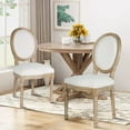 thumbnail image 4 of Polar Aurora Vintage French Dining Chairs, Beige (Set of 6), 4 of 7